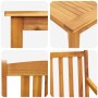 Conjunto de Comedor de Jardín 7 pcs Marrón