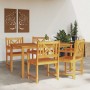 Conjunto de Comedor de Jardín 5 pcs Marrón