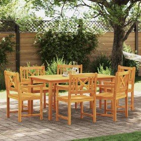 Conjunto de Comedor de Jardín 7 pcs Marrón