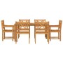 Conjunto de Comedor de Jardín 7 pcs Marrón
