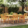 Conjunto de Comedor de Jardín 7 pcs Marrón en Conjuntos de jardín | Comprar online en Foro24
