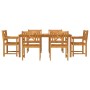 Conjunto de Comedor de Jardín 7 pcs Marrón