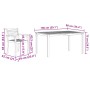 Conjunto de Comedor de Jardín 7 pcs Marrón