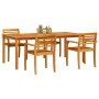 Conjunto de Comedor de Jardín 7 pcs Marrón