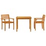 Conjunto de Comedor de Jardín 3 pcs Marrón