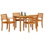 Conjunto de Comedor de Jardín 5 pcs Marrón