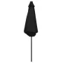 Sombrilla con luces LED y palo de aluminio negro 270 cm de vidaXL, Sombrillas - Ref: Foro24-47358, Precio: 84,68 €, Descuento: %