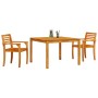Conjunto de Comedor de Jardín 3 pcs Marrón