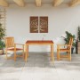 Conjunto de Comedor de Jardín 3 pcs Marrón