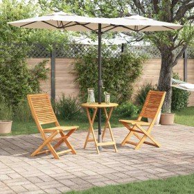 Conjunto de Bistro Plegable 3 pcs Marrón