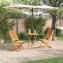 Conjunto de Bistro Plegable 3 pcs Marrón