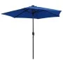 Umbrella with LED lights and azure blue aluminum pole 270 cm by vidaXL, Umbrellas - Ref: Foro24-47359, Price: 88,37 €, Discou...