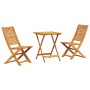 Conjunto de Bistro Plegable 3 pcs Marrón