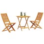 Conjunto de Bistro Plegable 3 pcs Marrón