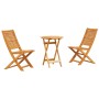 Conjunto de Bistro Plegable 3 pcs Marrón