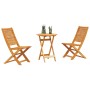 Conjunto de Bistro Plegable 3 pcs Marrón