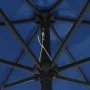 Umbrella with LED lights and azure blue aluminum pole 270 cm by vidaXL, Umbrellas - Ref: Foro24-47359, Price: 88,37 €, Discou...
