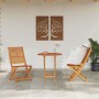 Conjunto de Bistro Plegable 3 pcs Marrón