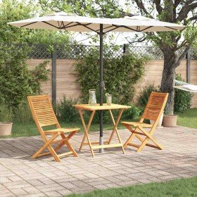 Conjunto de Bistro Plegable 3 pcs Marrón