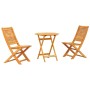 Conjunto de Bistro Plegable 3 pcs Marrón