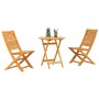 Conjunto de Bistro Plegable 3 pcs Marrón
