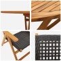 Conjunto de Comedor de Jardín 7 pcs Negro