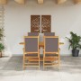 Conjunto de Comedor de Jardín 5 pcs Antracita