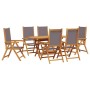 Conjunto de Comedor de Jardín 7 pcs Antracita