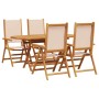 Conjunto de Comedor de Jardín 5 pcs Beige