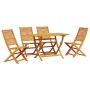 Conjunto de Comedor de Jardín 5 pcs Marrón