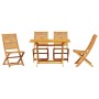 Conjunto de Comedor de Jardín 5 pcs Marrón