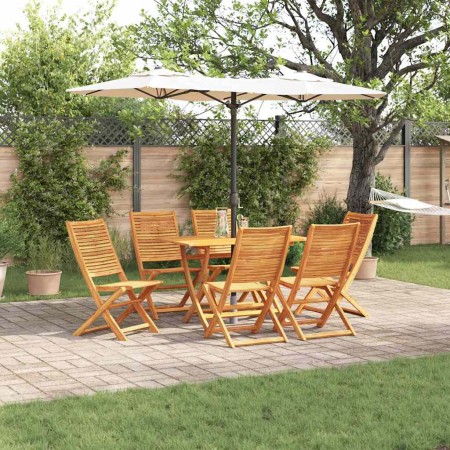 Conjunto de Comedor de Jardín 7 pcs Marrón