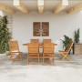 Conjunto de Comedor de Jardín 7 pcs Marrón