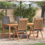 Silla de Jardín con cojín 4 pcs Marrón 57 x 71.5 x 104cm