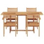 Conjunto de Comedor de Jardín 5 pcs Natural en Conjuntos de jardín | Comprar online en Foro24