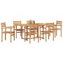 Conjunto de Comedor de Jardín 7 pcs Natural
