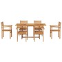 Conjunto de Comedor de Jardín 7 pcs Natural