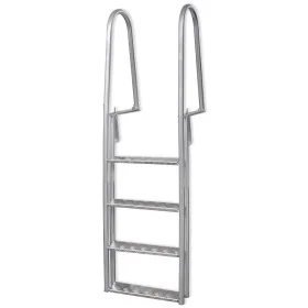 Pool/dock ladder with 4 aluminum steps 167 cm by vidaXL, Pool stairs and ramps - Ref: Foro24-91197, Price: 347,32 €, Discount: %
