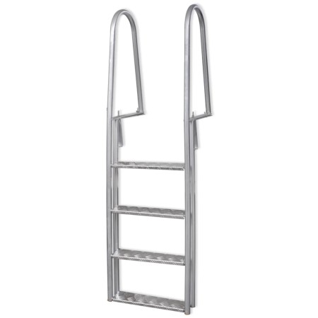 Pool-/Stegleiter mit 4 Aluminiumstufen 167 cm von vidaXL, Pooltreppen und Rampen - Ref: Foro24-91197, Preis: 180,21 €, Rabatt: %