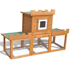 Großes Tierhaus aus Holz, Kaninchenkäfig von vidaXL, Käfige und Lebensräume für Kleintiere - Ref: Foro24-170173, Preis: 153,3...