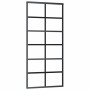 Puerta corredera con set herrajes negro 90x205 cm vidrio ESG en Puertas | Comprar online en Foro24