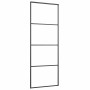 Puerta corredera con juego herrajes negro 76x205 cm ESG vidrio en Puertas | Comprar online en Foro24