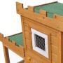 Casa grande de animales jaula conejera de madera de vidaXL, Jaulas y habitáculos para animales pequeños - Ref: Foro24-170173,...