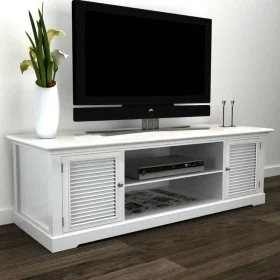 White wooden TV cabinet by vidaXL, TV Furniture - Ref: Foro24-241373, Price: 246,37 €, Discount: %