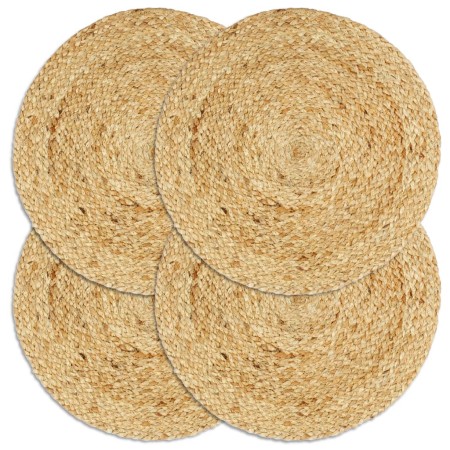Manteles individuales redondos 4 uds yute natural liso 38 cm de vidaXL, Manteles individuales - Ref: Foro24-133834, Precio: 2...
