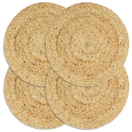 Round placemats 4 pcs smooth natural jute 38 cm by vidaXL, Placemats - Ref: Foro24-133834, Price: 23,24 €, Discount: %