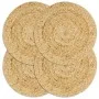 Round placemats 4 pcs smooth natural jute 38 cm by vidaXL, Placemats - Ref: Foro24-133834, Price: 23,24 €, Discount: %