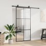 Puerta corredera con herrajes negro 102x205 cm ESG vidrio en Puertas | Comprar online en Foro24
