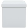 White synthetic leather folding storage stool by vidaXL, Folding stools and chairs - Ref: Foro24-247082, Price: 25,77 €, Disc...