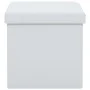 White synthetic leather folding storage stool by vidaXL, Folding stools and chairs - Ref: Foro24-247082, Price: 25,43 €, Disc...
